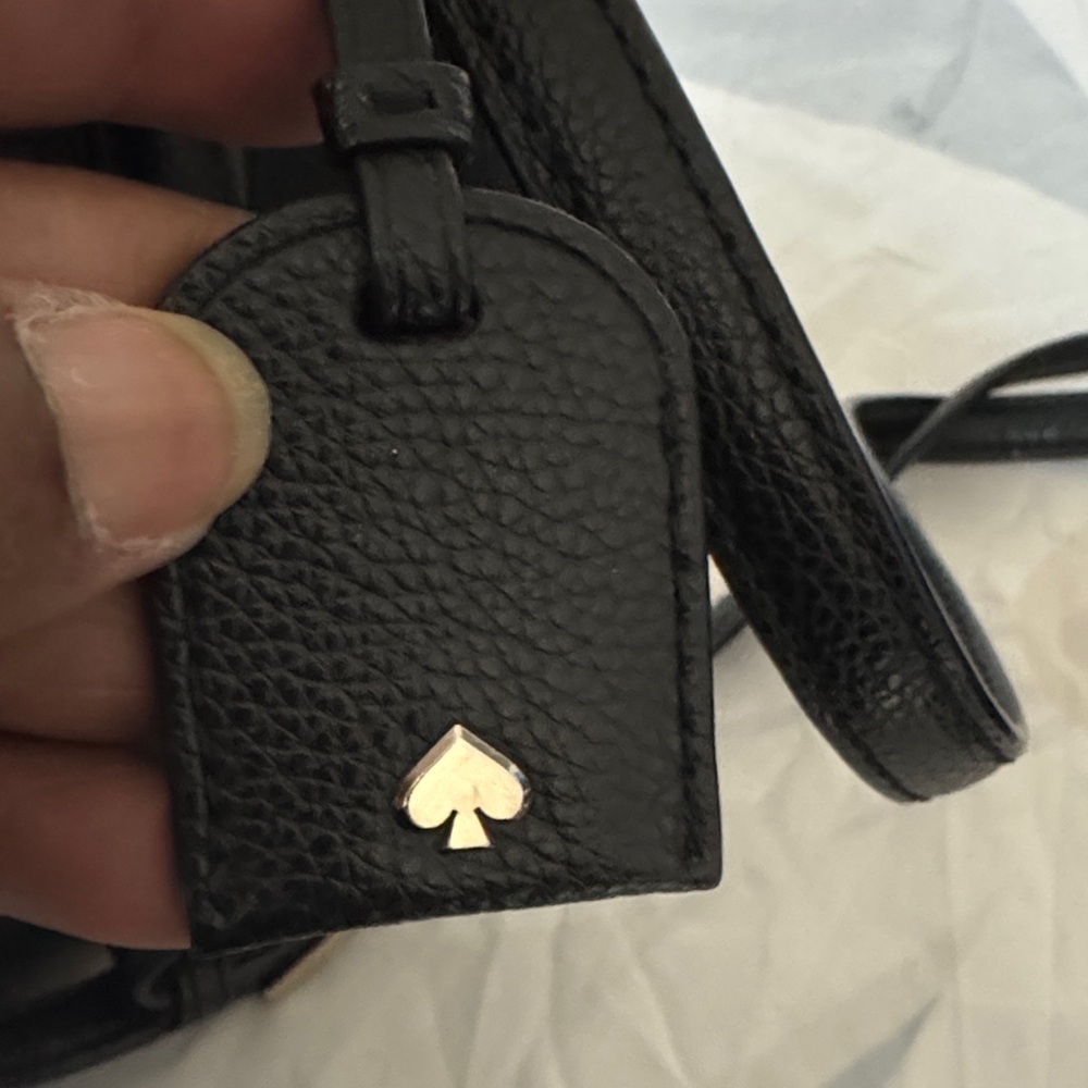 kate spade Black Leather Tote with pale pink interior - Picture 10 of 12